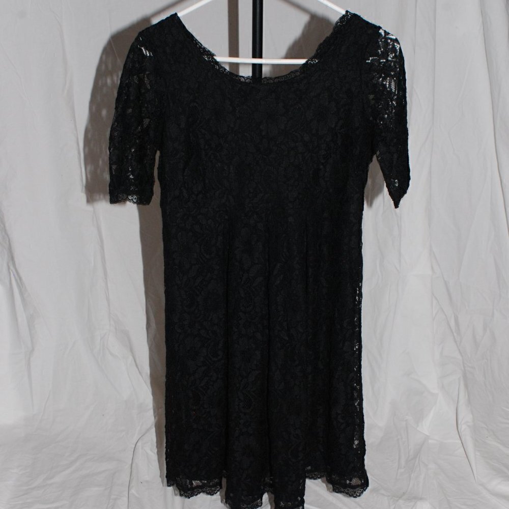 Maternity Small Womens Cocktail Lace Dress Built In Slip Zipper Back EUC